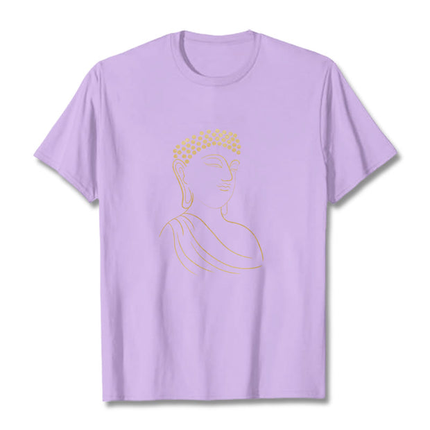 Buddha Stones Meditating Buddha Pattern Tee T-shirt