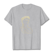 Buddha Stones Meditating Buddha Pattern Tee T-shirt