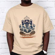 Buddha Stones Meditating Ganesh Elephant Pattern Tee T-shirt T-Shirts BS 9