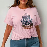 Buddha Stones Meditating Ganesh Elephant Pattern Tee T-shirt T-Shirts BS 13