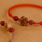 FREE Today: Ward Off Evil Spirits Peach Wood Small Peach Blossom Cinnabar String Bracelet Anklet