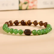 Buddha Stones Agarwood Green Chalcedony Calm Bracelet