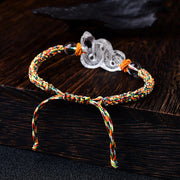 Buddha Stones White Crystal String Year Of The Snake Healing Bracelet