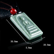 FREE Today: Prosperity Abundance Formless Buddha Jade Square Amulet String Necklace Pendant