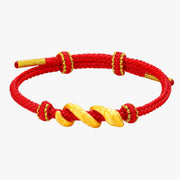 Buddha Stones 999 Gold Red String Year Of The Snake Protection Bracelet Bracelet BS 4