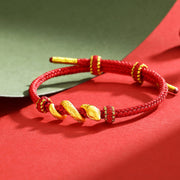 Buddha Stones 999 Gold Red String Year Of The Snake Protection Bracelet