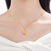 Buddha Stones 999 Gold Moon Year Of The Snake Luck Necklace Pendant (Extra 30% Off | USE CODE: FS30) - image 4