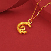Buddha Stones 999 Gold Moon Year Of The Snake Luck Necklace Pendant (Extra 30% Off | USE CODE: FS30) - image 2