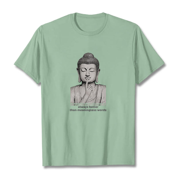 Buddha Stones  A Meaningful Silence Cotton Tee T-shirt