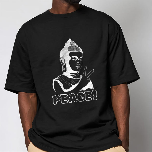 Buddha Stones Peace Cotton Tee T-shirt