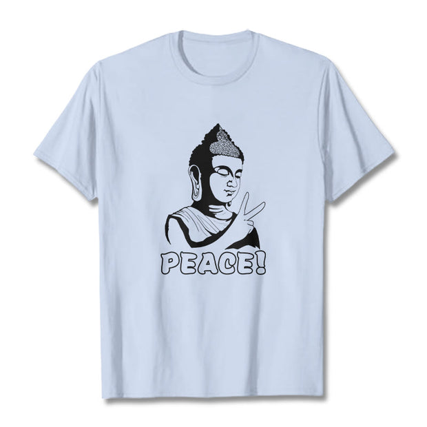 Buddha Stones Peace Cotton Tee T-shirt