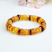 Buddha Stones Amber Peace Buckle Confidence Bracelet Bracelet BS 8