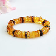 Buddha Stones Amber Peace Buckle Confidence Bracelet Bracelet BS 7