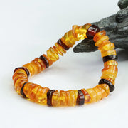 Buddha Stones Amber Peace Buckle Confidence Bracelet Bracelet BS 11