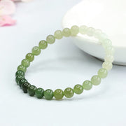 Buddha Stones Hetian Jade Gradient Color Abundance Bracelet