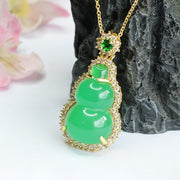 Buddha Stones Green Chalcedony Gourd Pendant