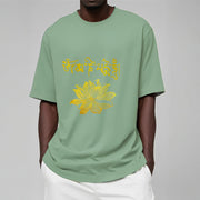 Buddha Stones Golden Lotus Sanskrit Tee T-shirt