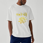 Buddha Stones Golden Lotus Sanskrit Tee T-shirt