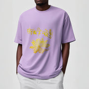 Buddha Stones Golden Lotus Sanskrit Tee T-shirt