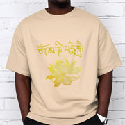 Buddha Stones Golden Lotus Sanskrit Tee T-shirt