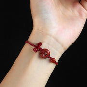 FREE Today: Happiness Protection Red Jasper Rose Quartz Various Natural Rocks Peace Buckle Knot Bracelet