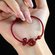 FREE Today: Happiness Protection Red Jasper Rose Quartz Various Natural Rocks Peace Buckle Knot Bracelet