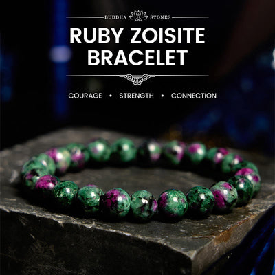 Buddha Stones Ruby Zoisite Connection Bracelet