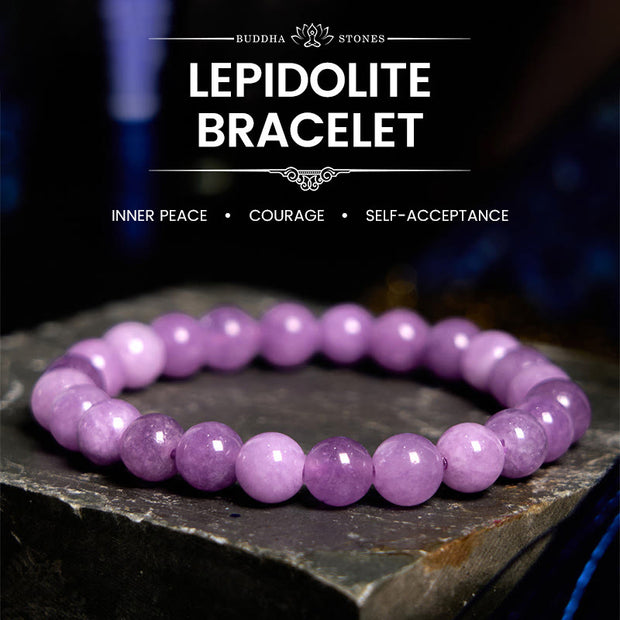 Buddha Stones Lepidolite Inner Peace Bracelet