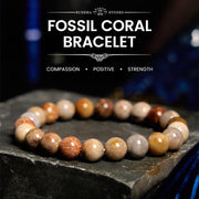 Buddha Stones Fossil Coral Compassion Bracelet