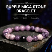 Buddha Stones Purple Mica Stone Positive Bracelet