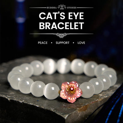 FREE Today: Support Peace Cat's Eye Chrysoberyl Flower Bracelet