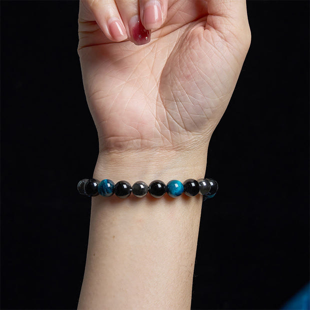 FREE Today: Support Powerful Natural Tiger's Eye Obsidian Hematite Bracelet