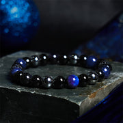 FREE Today: Support Powerful Natural Tiger's Eye Obsidian Hematite Bracelet