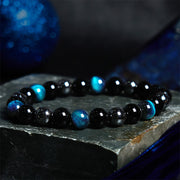 FREE Today: Support Powerful Natural Tiger's Eye Obsidian Hematite Bracelet