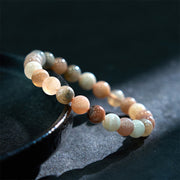 Buddha Stone Peach Moonstone Healing Bracelet