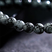 Buddha Stone Snowflake Obsidian Balance Bracelet