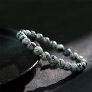 Buddha Stone Snowflake Obsidian Balance Bracelet