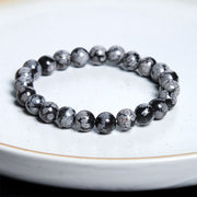 Buddha Stone Snowflake Obsidian Balance Bracelet