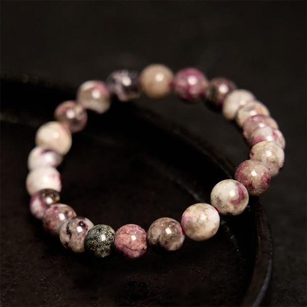 Buddha Stone Plum Blossom Tourmaline Balance Bracelet