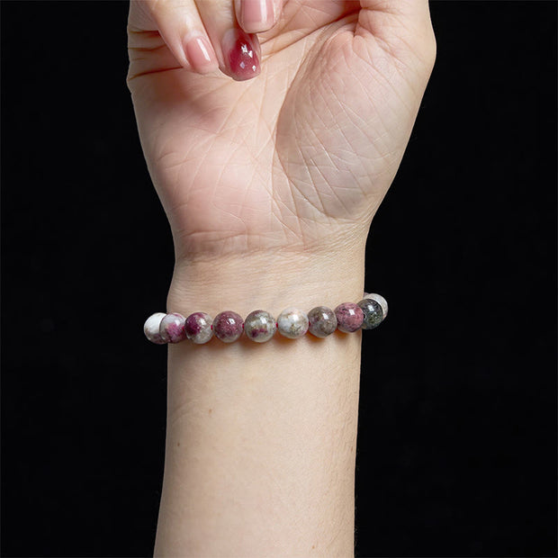 Buddha Stone Plum Blossom Tourmaline Balance Bracelet