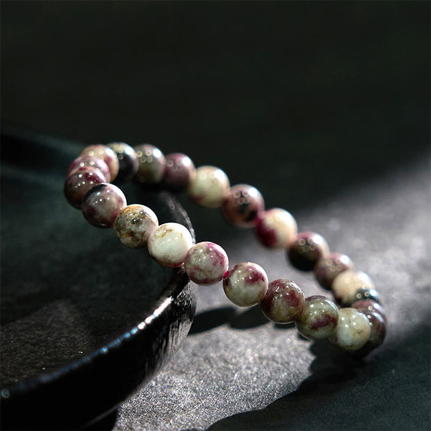 Buddha Stone Plum Blossom Tourmaline Balance Bracelet