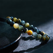 Buddha Stones Yellow Blue Tiger Eye Courage Bracelet