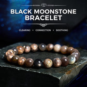 FREE Today: Clearing and Balance Black Moonstone Bracelet