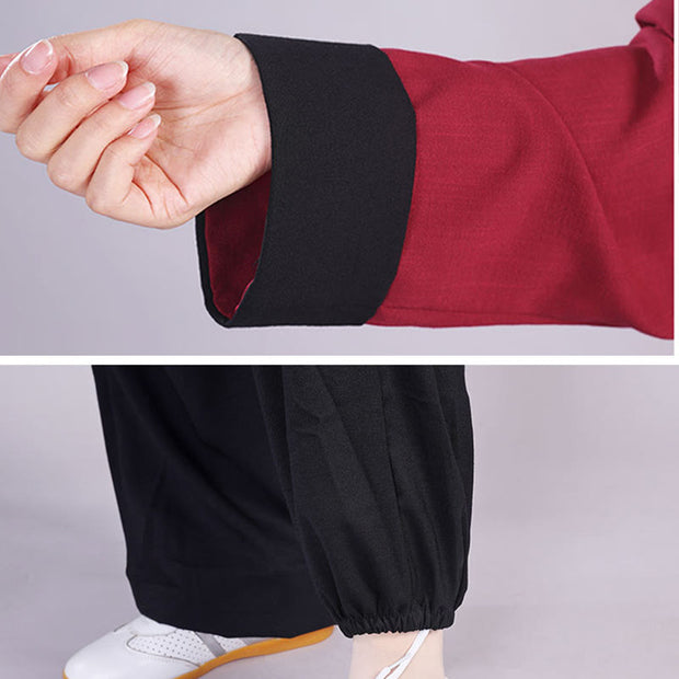 Buddha Stones 2Pcs Fall Winter Frog-Button Tai Chi Meditation Qigong Zen Practice Unisex Cotton Linen Clothing Set (Extra 30% Off | USE CODE: FS30) - image 9