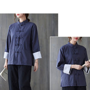 Buddha Stones Women's Frog-Button Long Sleeve Shirt Pants Meditation Cotton Linen Clothing Women's Meditation Cloth BS 18