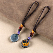 FREE Today: Balance Harmony Yin Yang Black Jade Key Chain