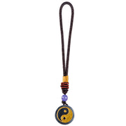 Buddha Stones Yin Yang Jade Harmony Protection Key Chain Key Chain BS 10