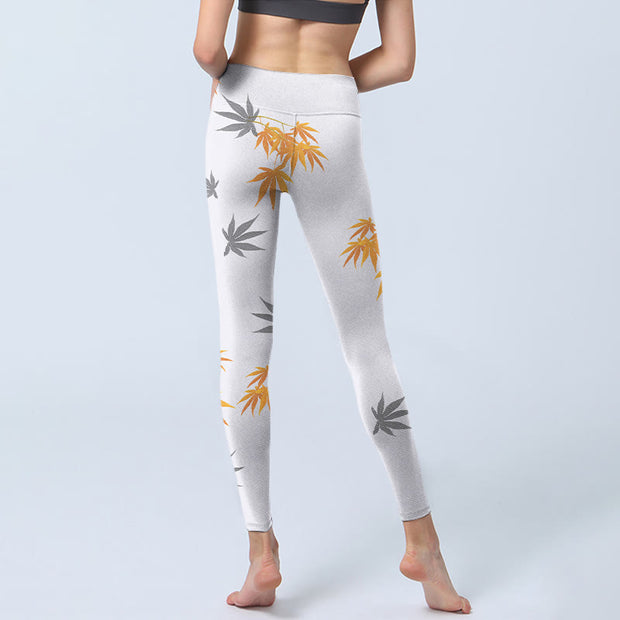 Buddha Stones Maple Gym Leggings Women's Yoga Pants - image 7