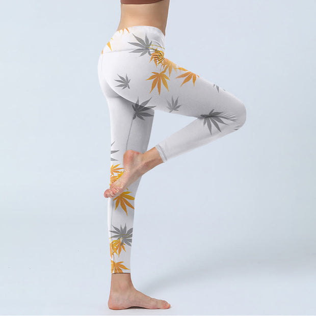 Buddha Stones Maple Gym Leggings Women's Yoga Pants - image 4