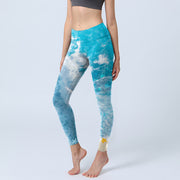 Buddha Stones Ocean Waves Fish Gym Leggings Women's Yoga Pants